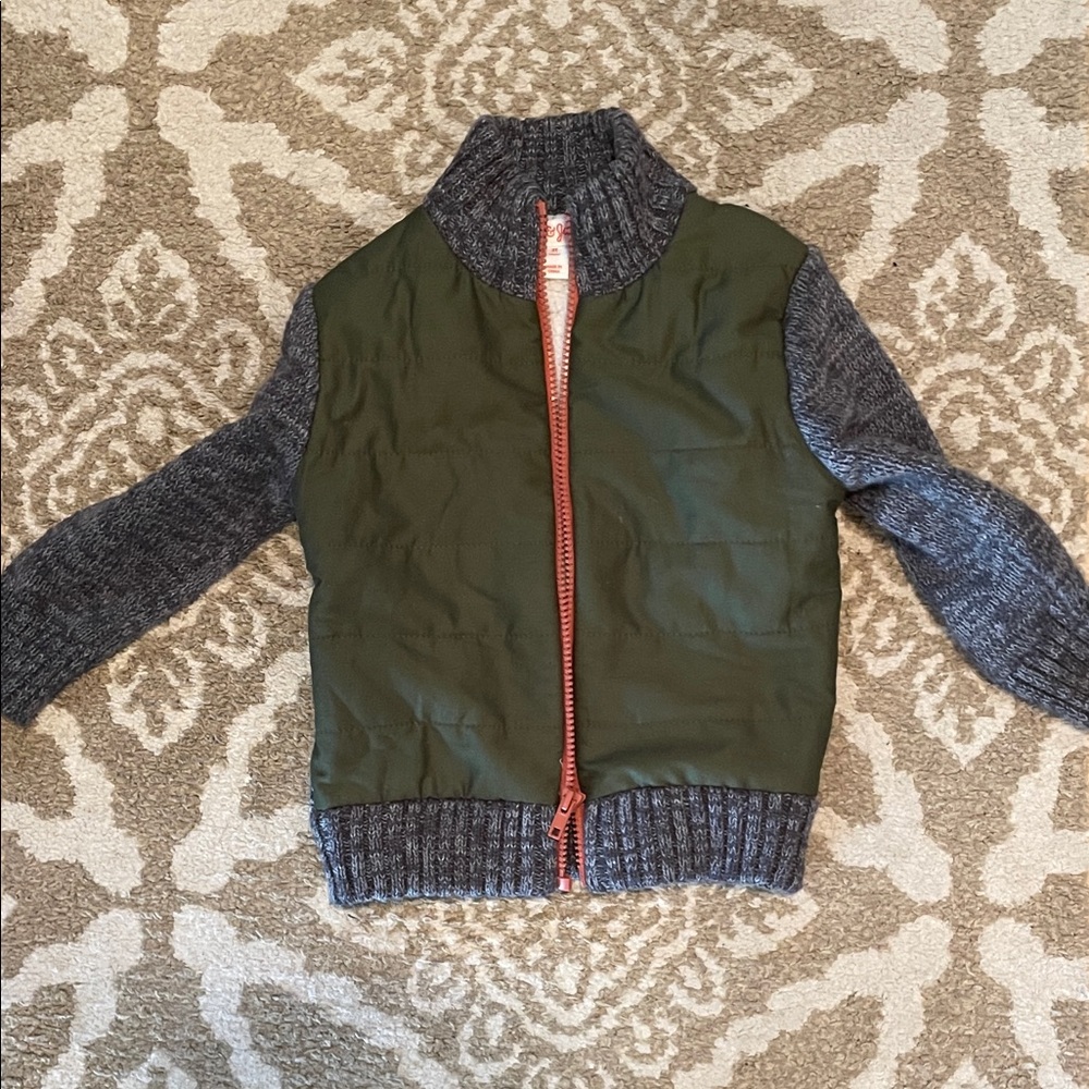 Cat & Jack Olive and Charcoal Vest